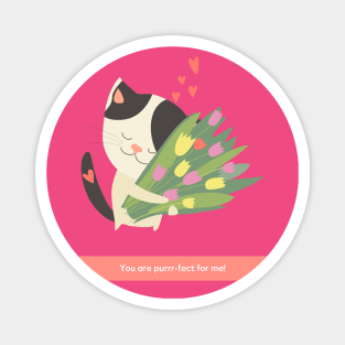 You Are Purrr-Fect For Me Cute and Funny Valentine's Day Gifts For Cat Lovers Magnet